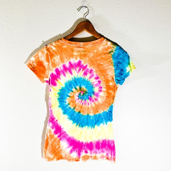 Namaste Nerds tie dyed vneck tshirt - Picture 4 of 5
